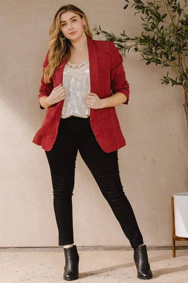 All I Want Blazer - Crimson