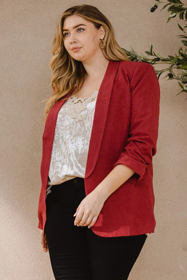 All I Want Blazer - Crimson