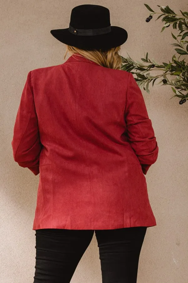 All I Want Blazer - Crimson