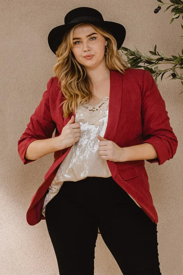 All I Want Blazer - Crimson