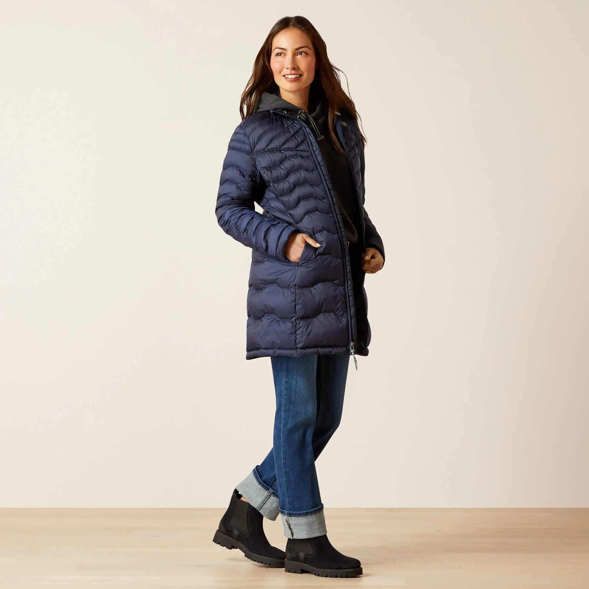 Ariat Ladies Ideal Down Coat - Navy