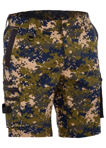 Bisley Flex & Move Stretch Canvas Camo Cargo Short - Army Digital (BSHC1337-PDAR)