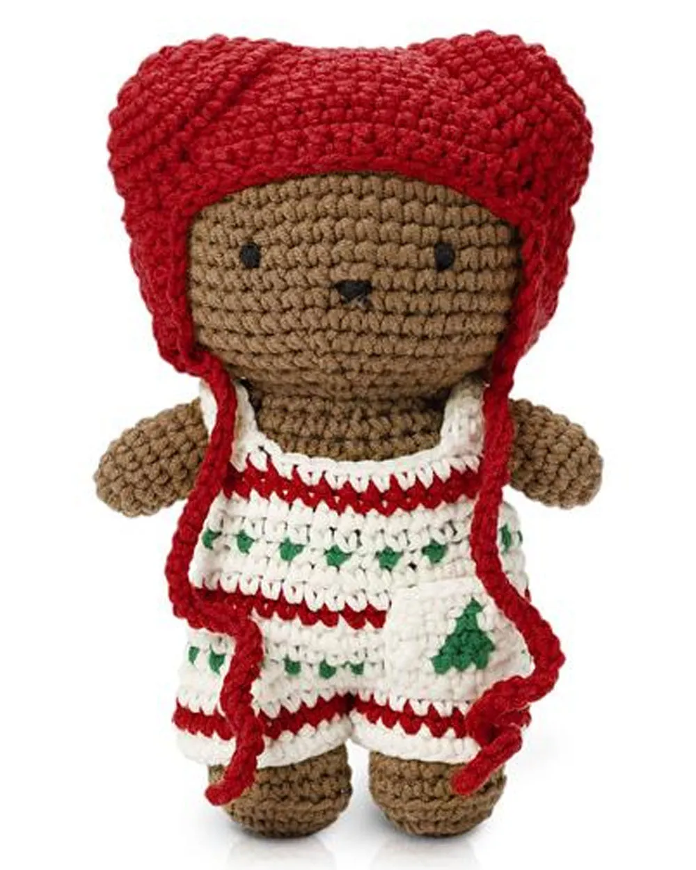 Boris Handmade and His Christmas Overalls with Red Hat