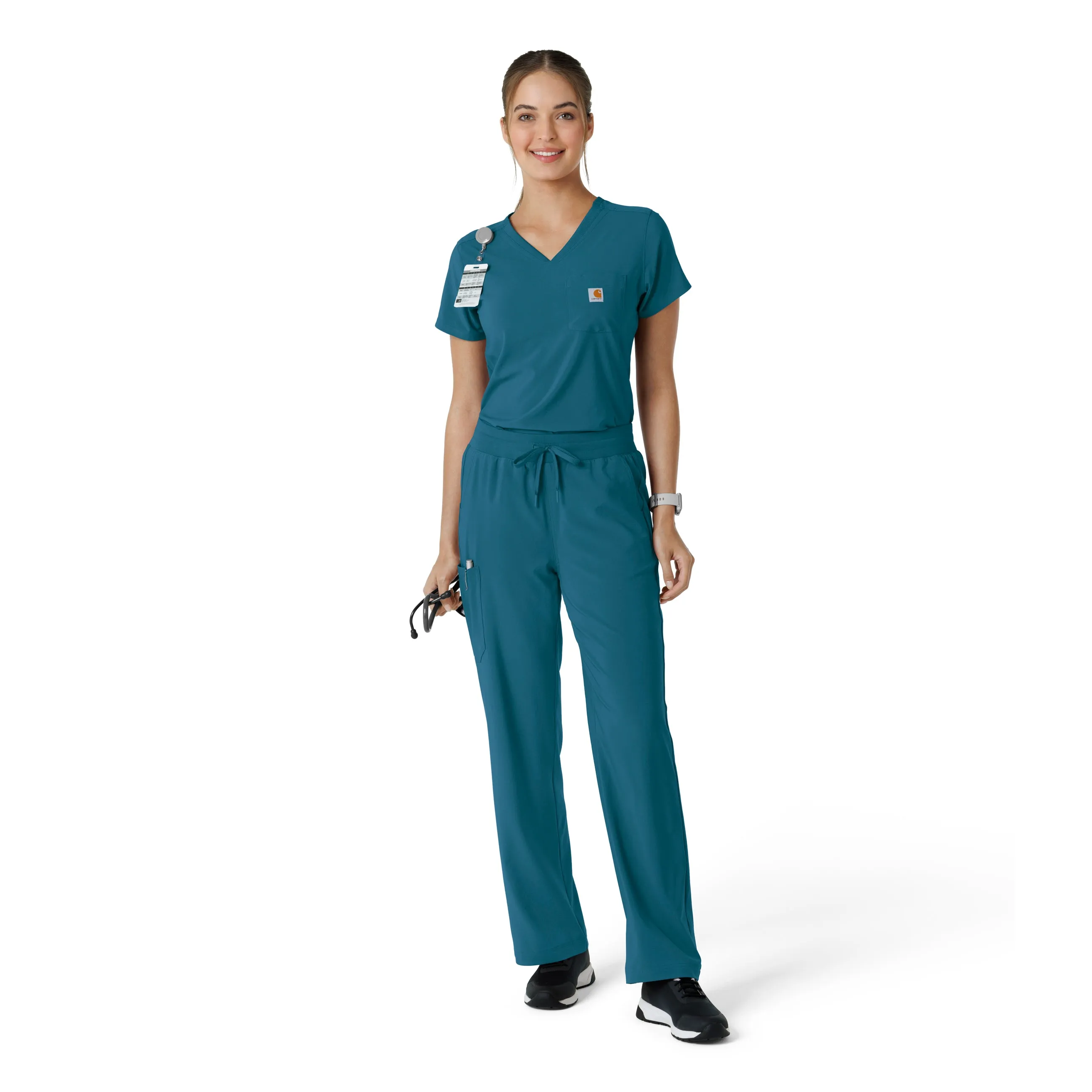 Carhartt Force Cross-Flex Women's Boot Cut Scrub Pant - Caribbean