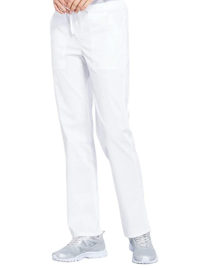Cherokee Workwear Professionals Women's Drawstring Mid Rise Straight Leg Tall Pant