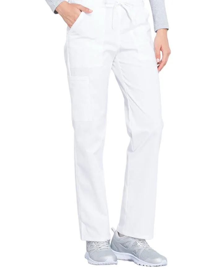 Cherokee Workwear Professionals Women's Drawstring Mid Rise Straight Leg Tall Pant