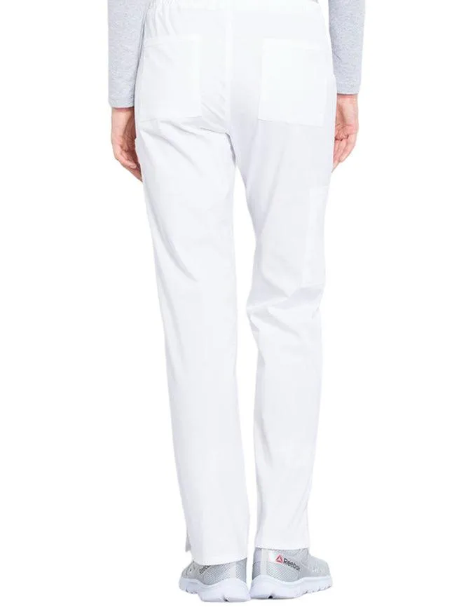 Cherokee Workwear Professionals Women's Drawstring Mid Rise Straight Leg Tall Pant