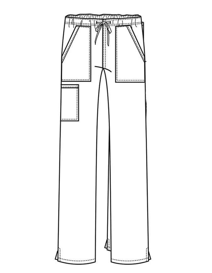 Cherokee Workwear Professionals Women's Drawstring Mid Rise Straight Leg Tall Pant
