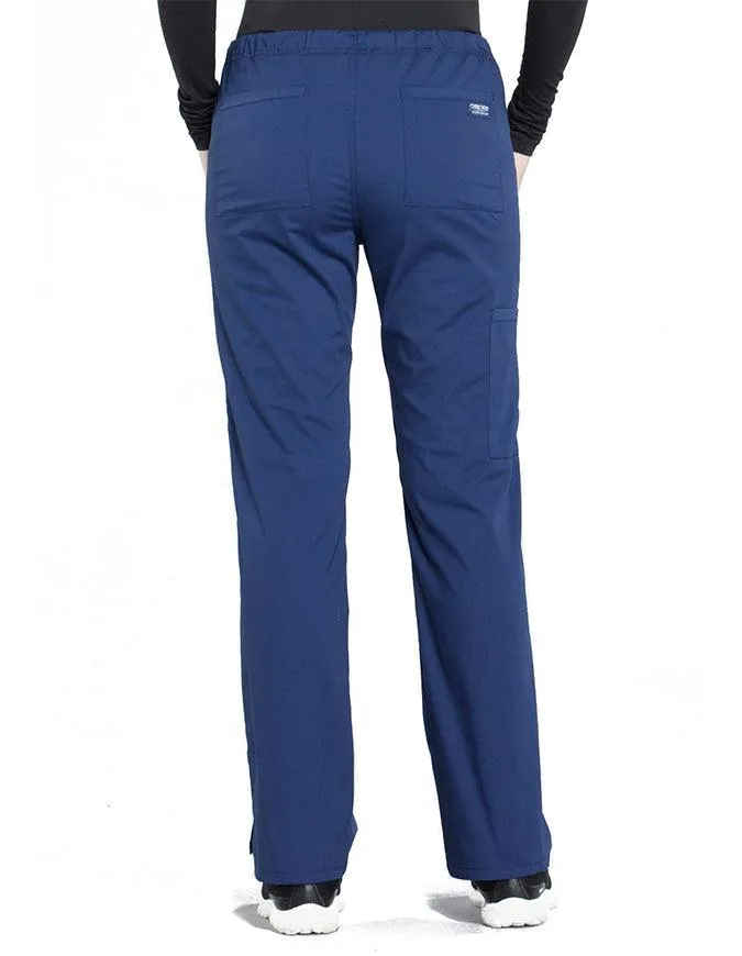 Cherokee Workwear Professionals Women's Drawstring Mid Rise Straight Leg Tall Pant