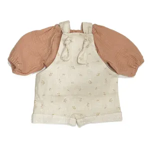 Linen Short Overalls - Buttercup