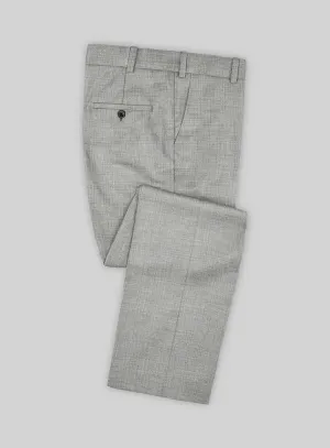 Marco Stretch Worsted Light Gray Wool Pants