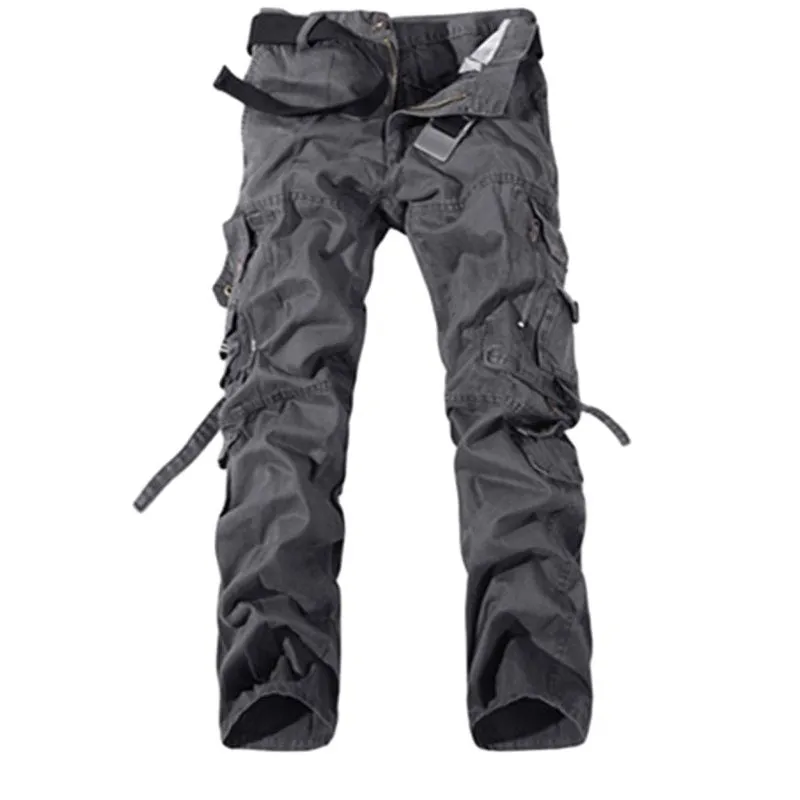 Mens Cargo Pants New Casual Combat Army Military Tactical Style Pocket Trousers Autumn Male Outdoor Climbing  Overalls Straight