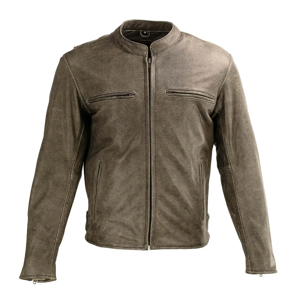 Milwaukee Leather MLM1503 Men's Distressed Brown Racer Motorcycle