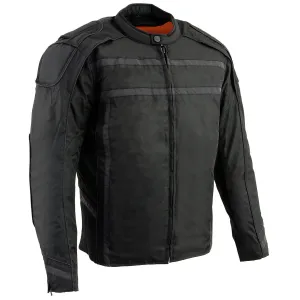 Milwaukee Leather MPM1740 Men's Black Vented Textile Jacket with