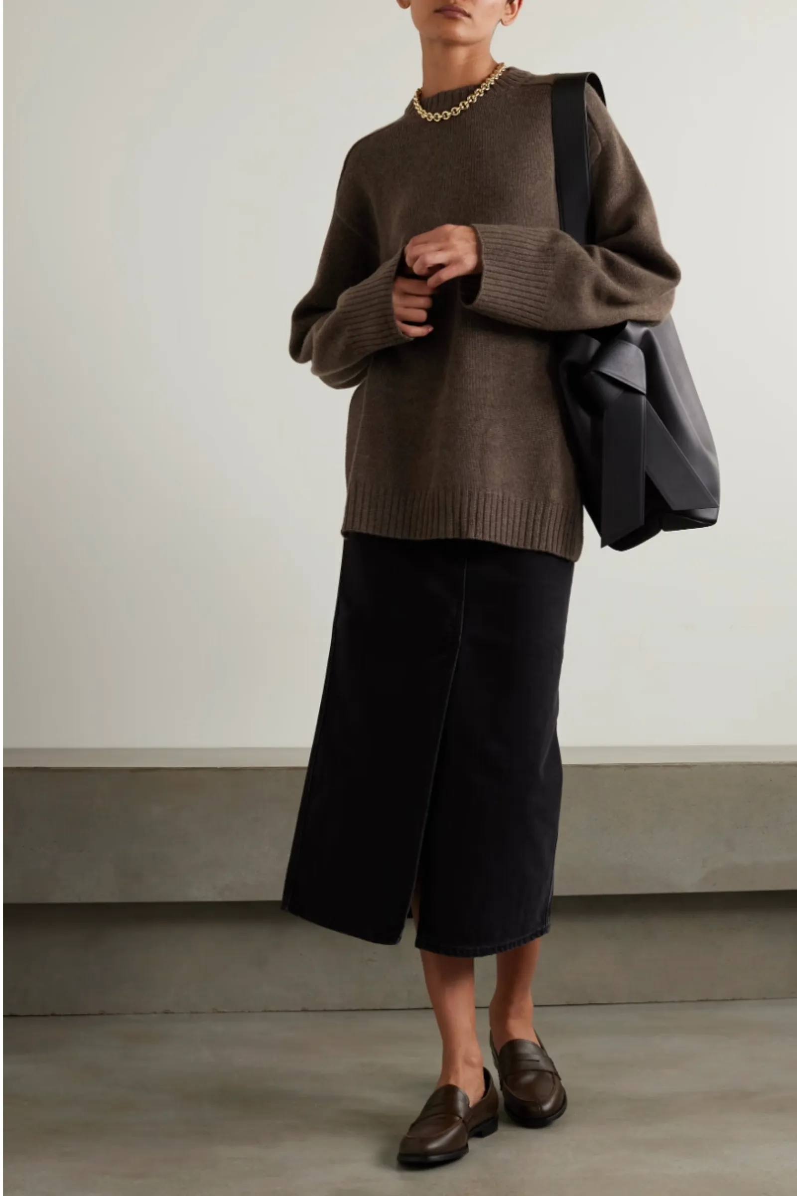   NET SUSTAIN Safi Oversized Wool and Cashmere-blend Sweater