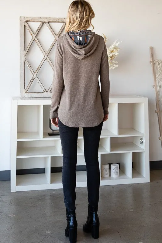 Not So Ordinary Hooded Knit Pullover