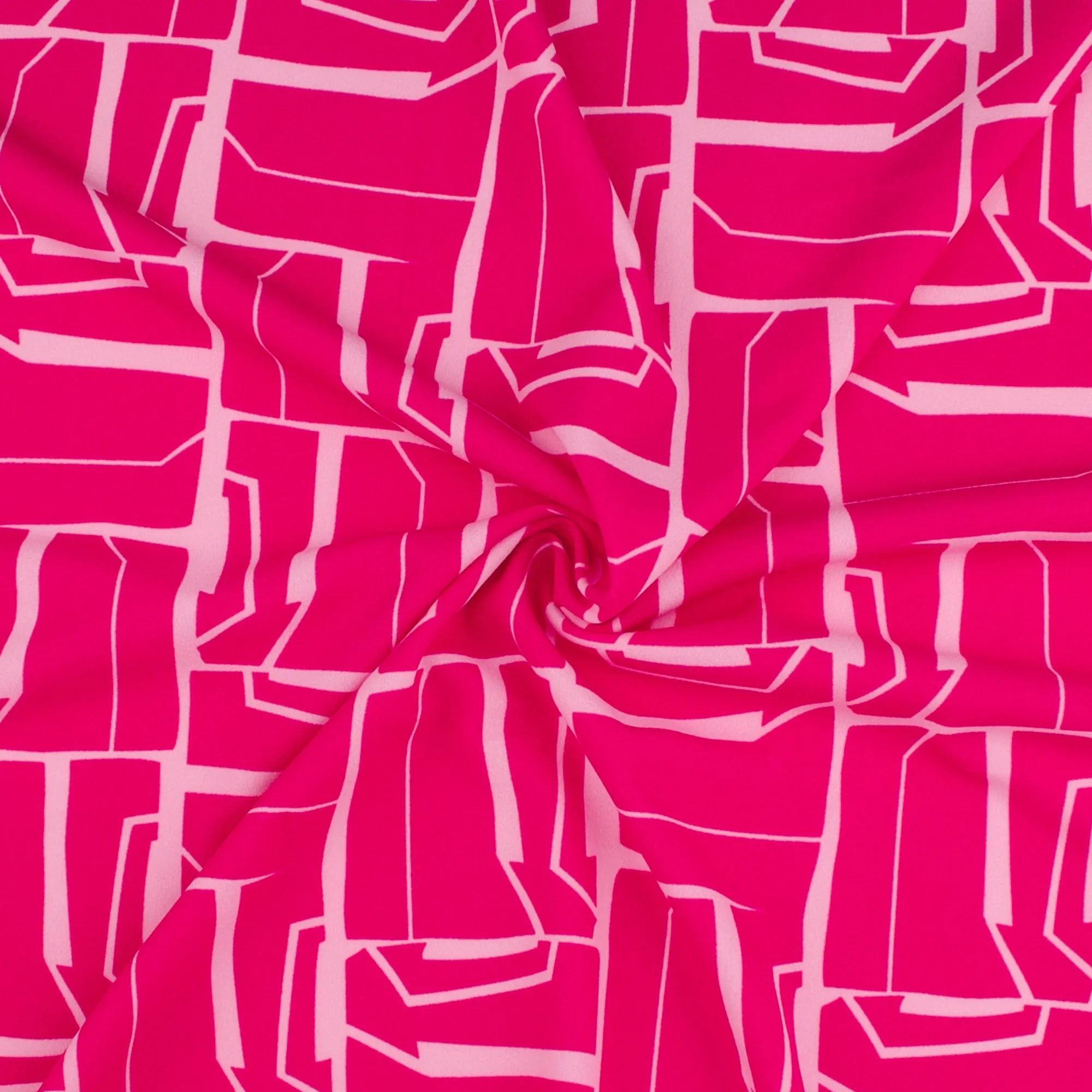Printed Crepe Knit - TRICIA - 004 - Pink