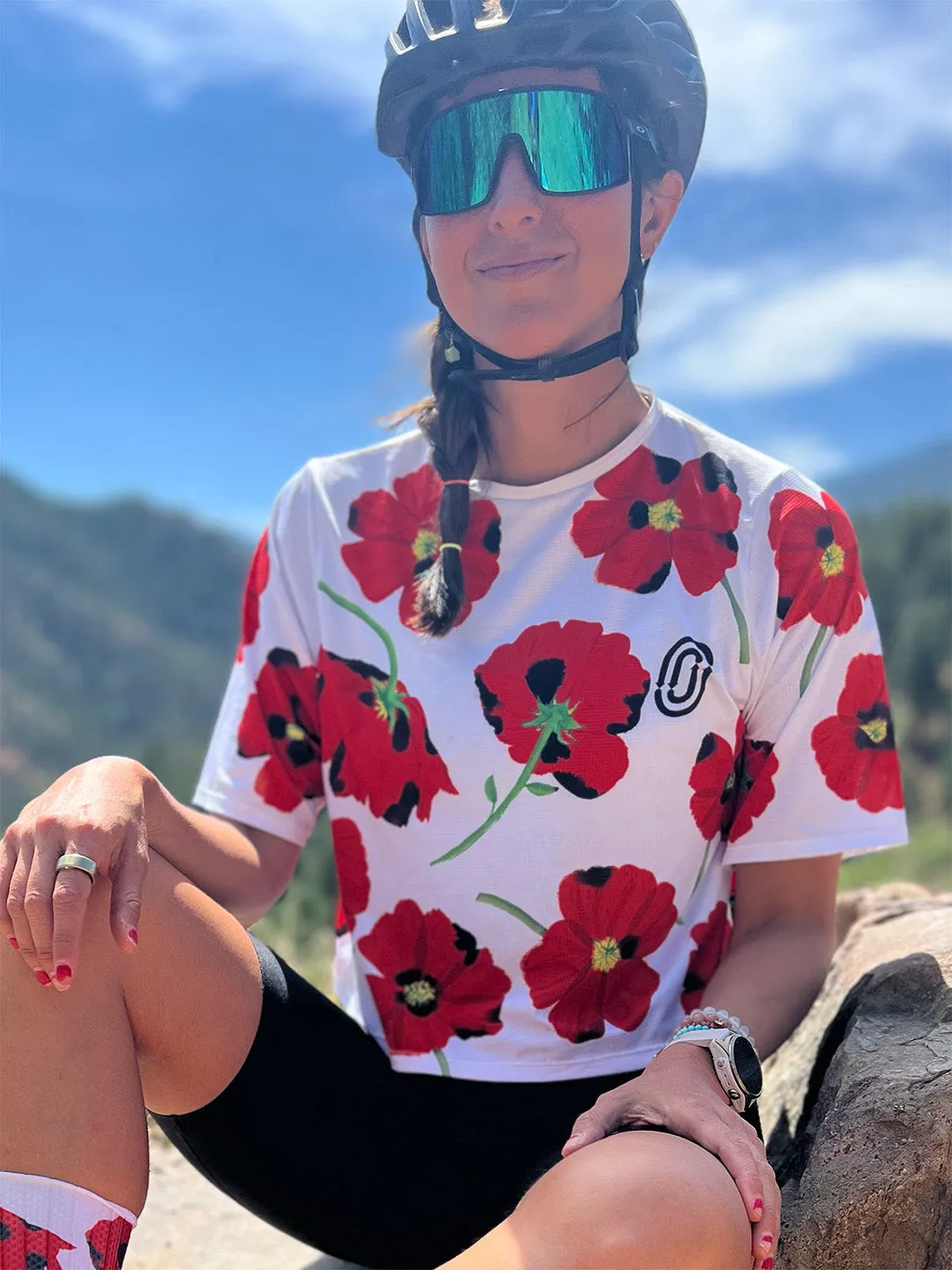 Red Poppies Women's Crop Top