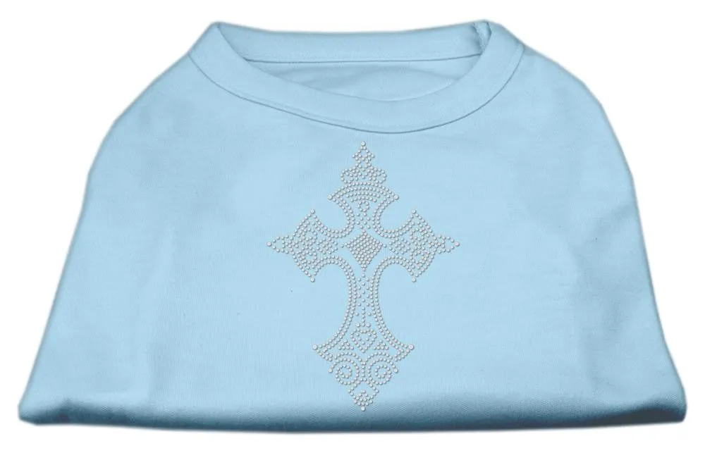 Rhinestone Cross Shirts Baby Blue XL (16)