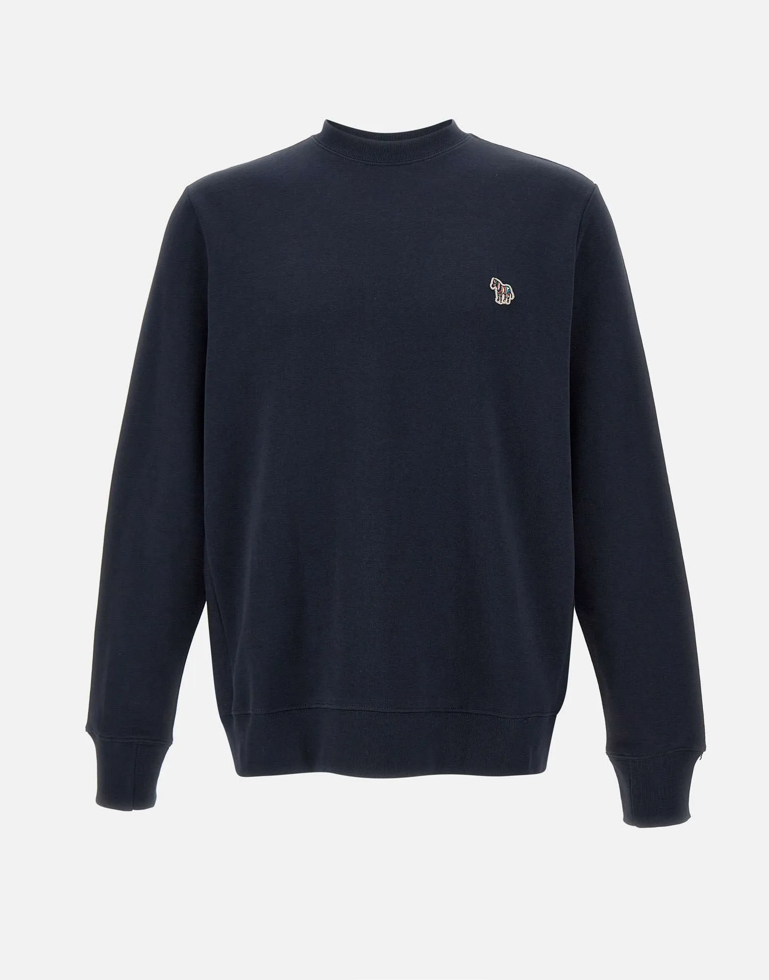 Zebra Logo Blue Cotton Sweatshirt